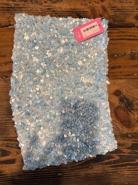 Edikted Light Blue Sequin Mini Skirt